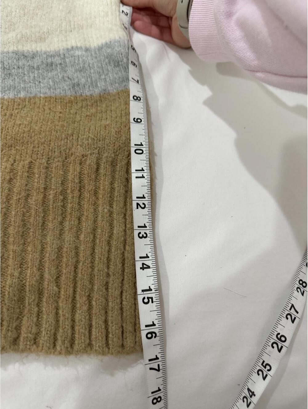 Topshop Supersoft Fuzzy Brushed Striped Sweater Oversized Cozy Knit Size 14 XL - Picture 8 of 9